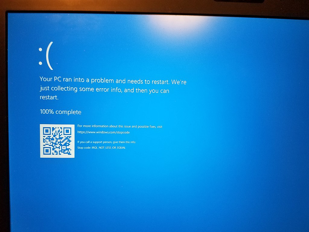 Tela azul do Windows 10