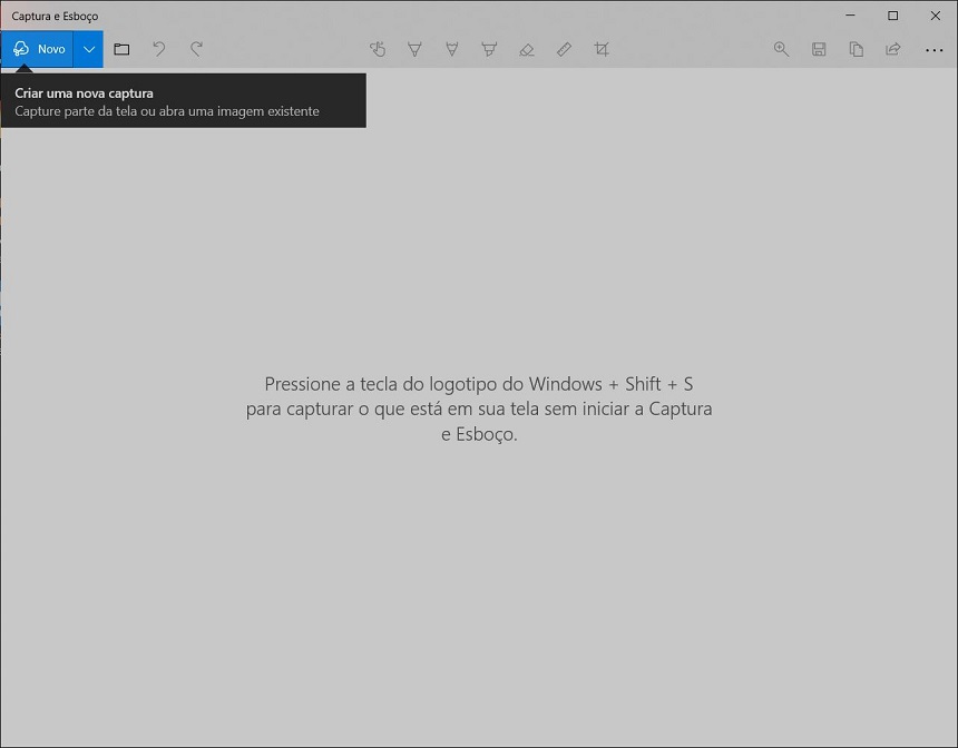 Ferramenta "Captura e Esboço" - Windows 10