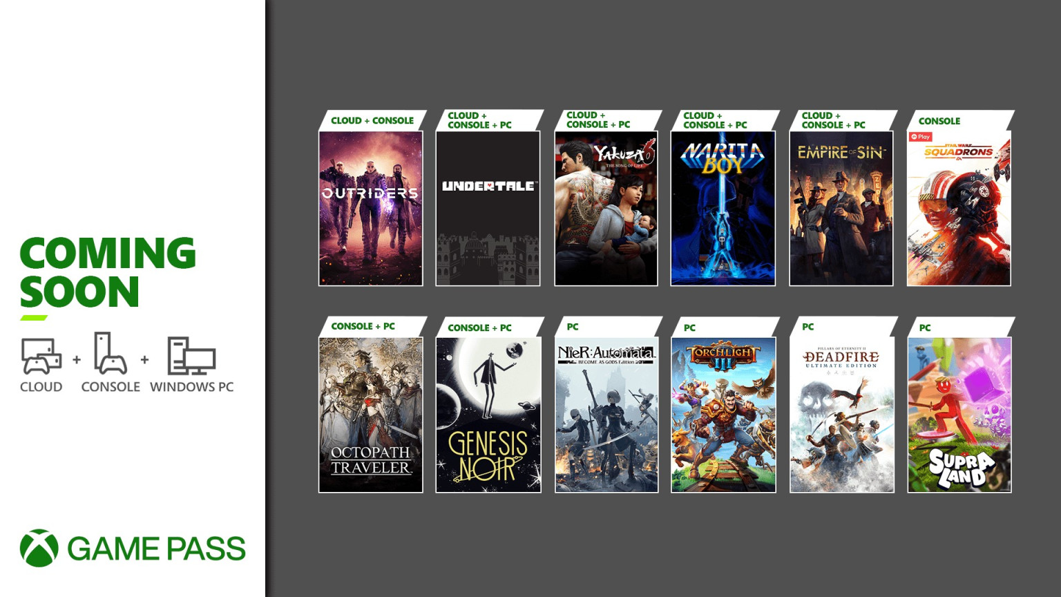 Próximos jogos do Xbox Game Pass