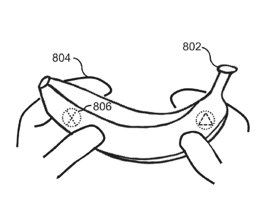 Banana como controle em patente da Sony