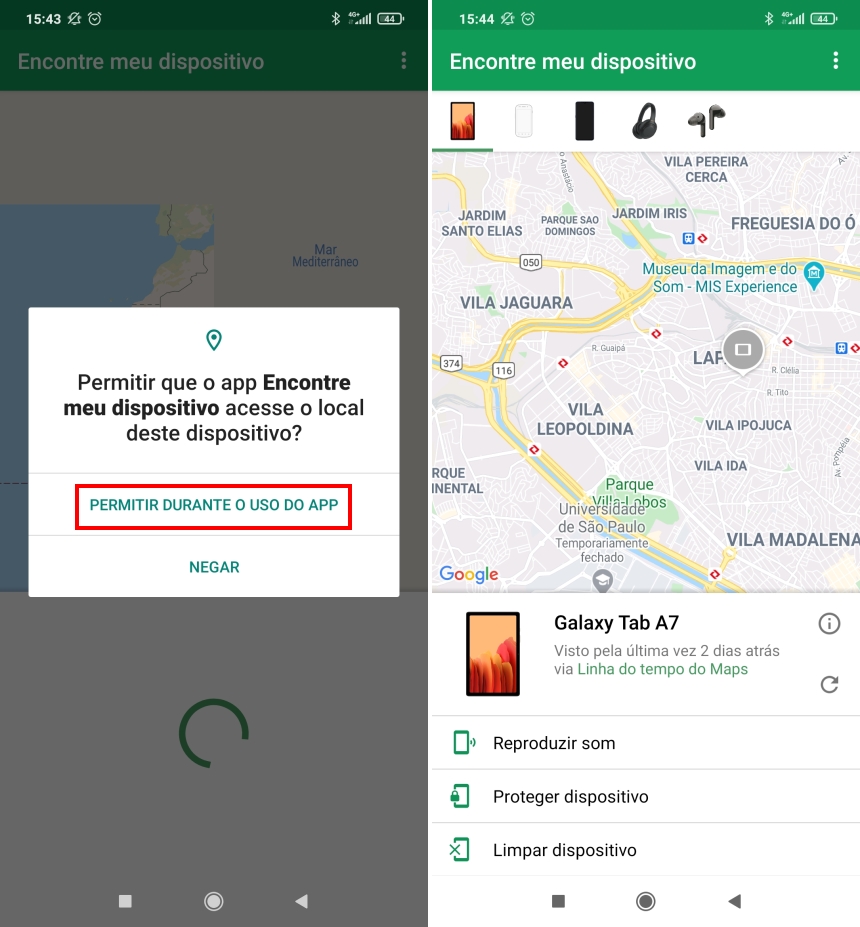 Como rastrear um celular com Android - Passo 5