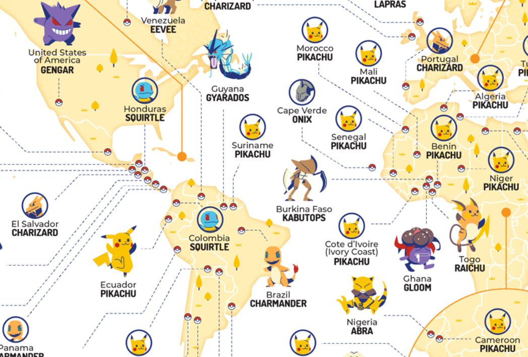 Mapa Pokémon - Brasil