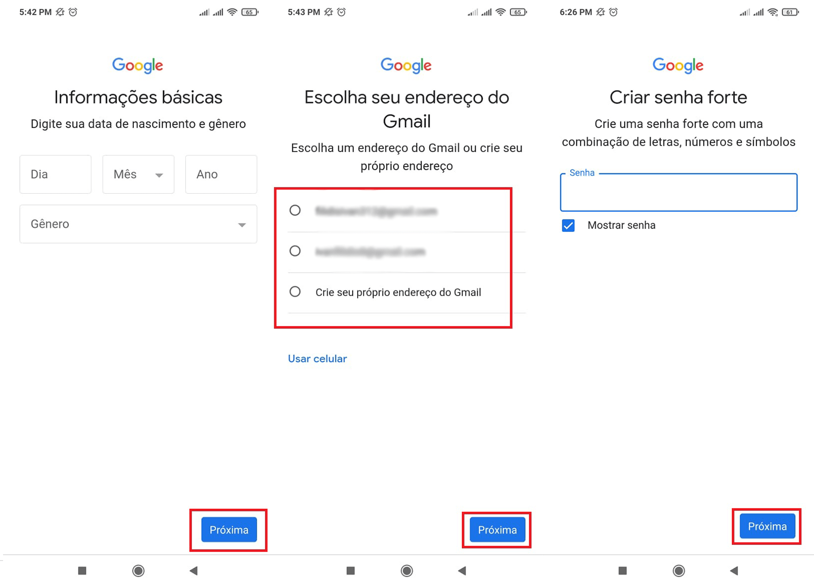 Como criar um email pelo celular (Gmail)