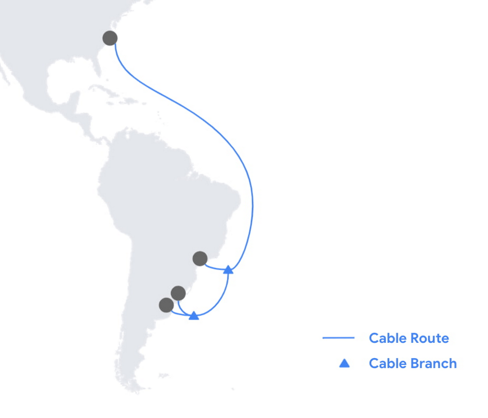 Cabo submarino do Google vai conectar Brasil aos Estados Unidos