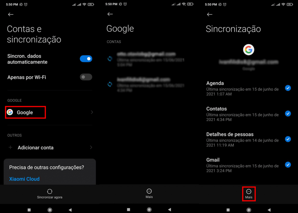 Como remover a conta do Gmail no celular Android