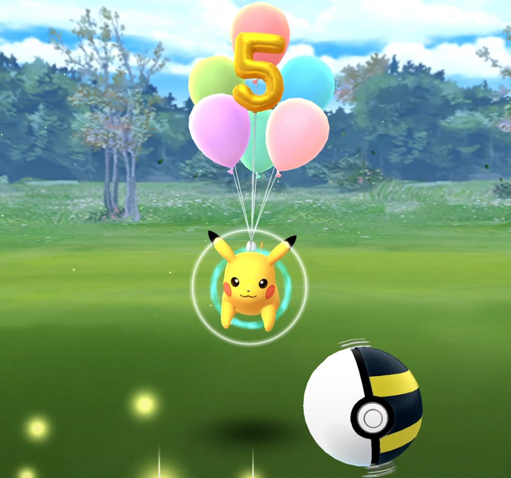 Pikachu Voador em Pokémon Go