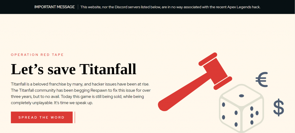 Site para salvar Titanfall