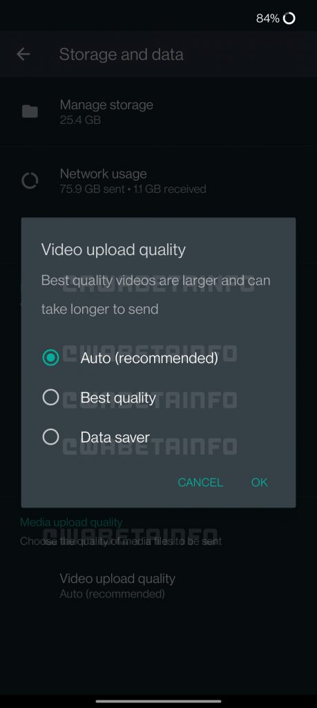 WhatsApp: usuário poderá escolher qualidade do vídeo enviado