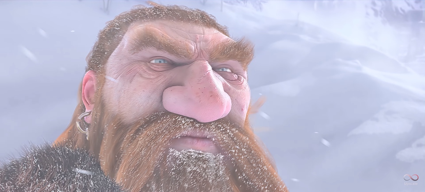 Imagem de cutscene do jogos World of Warcraft remasterizada por inteligência artificial