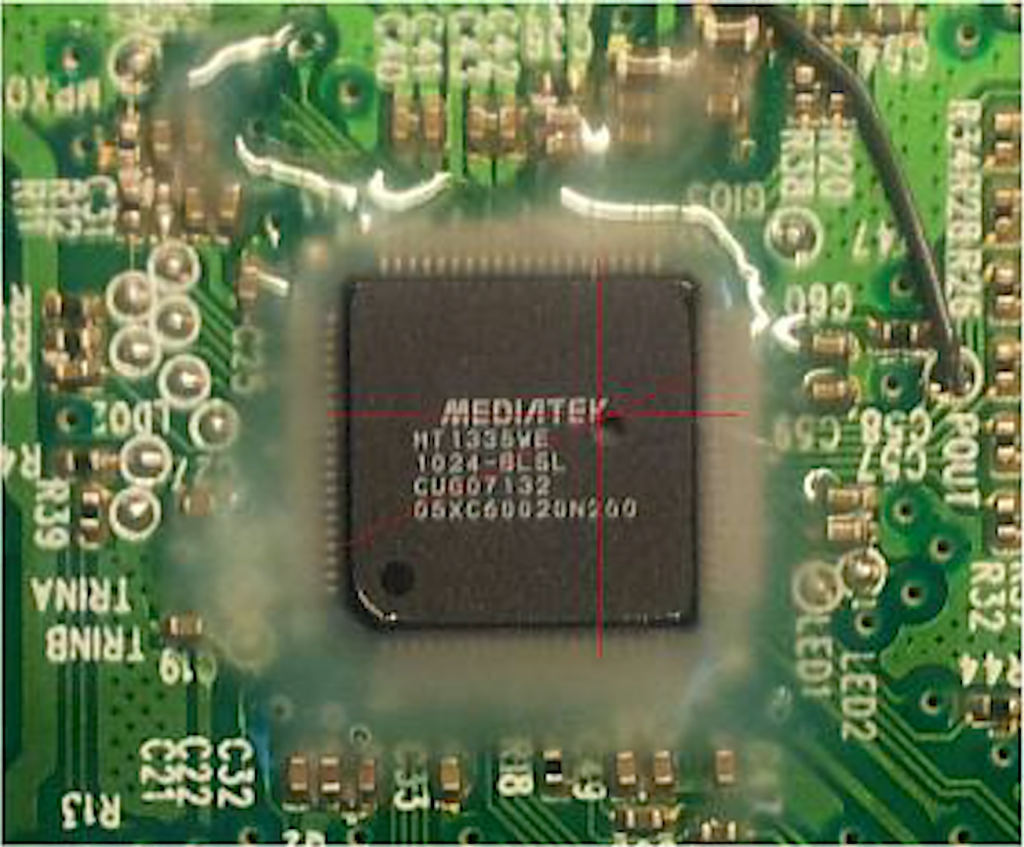Chips internos do Xbox 360 Slim