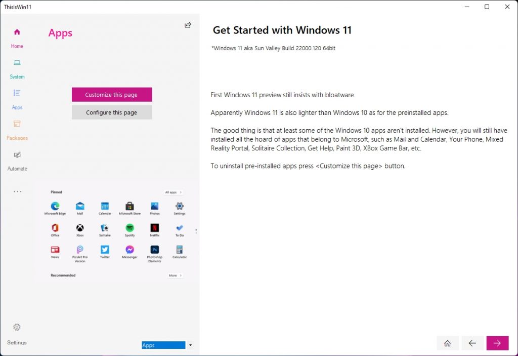 ThisIsWin11 - App remove bloatwares do Windows 11