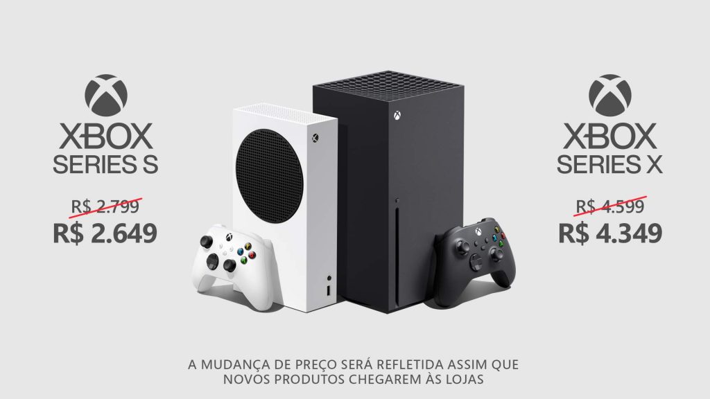 Microsoft também reduz preços do Xbox Series X/S no Brasil