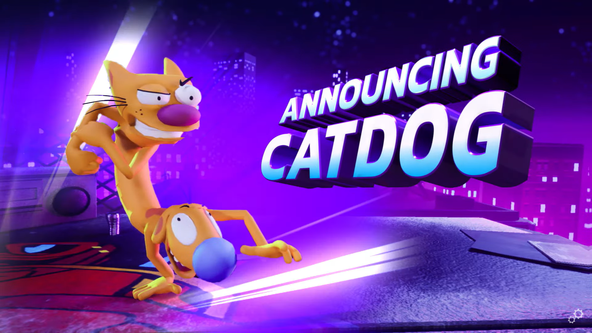 Personagem CatDog no jogo Nickelodeon All-Star Brawl