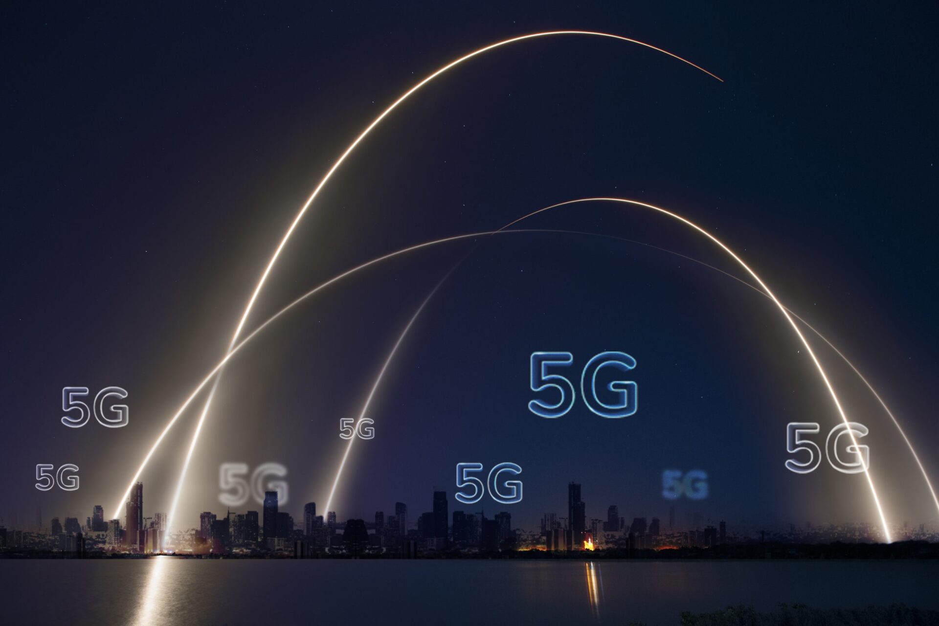 Ilustração de conexão 5G, evolução do 3G