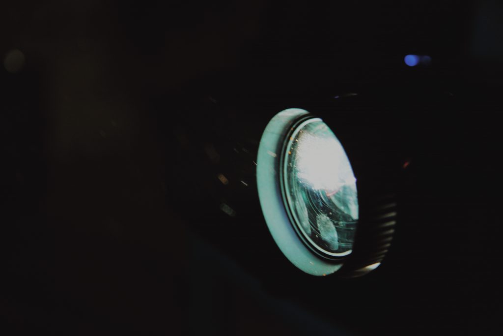 Close up de um projetor