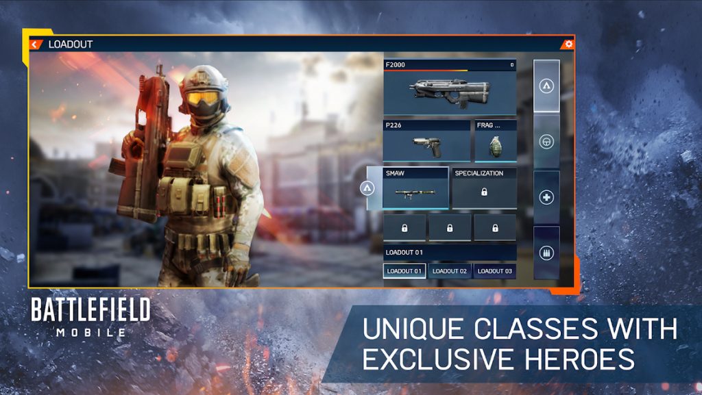 Screen do game Battlefield Mobile