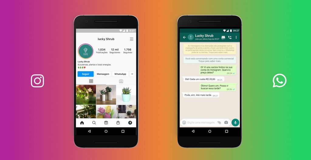 Instagram disponibiliza integração de chat com o WhatsApp