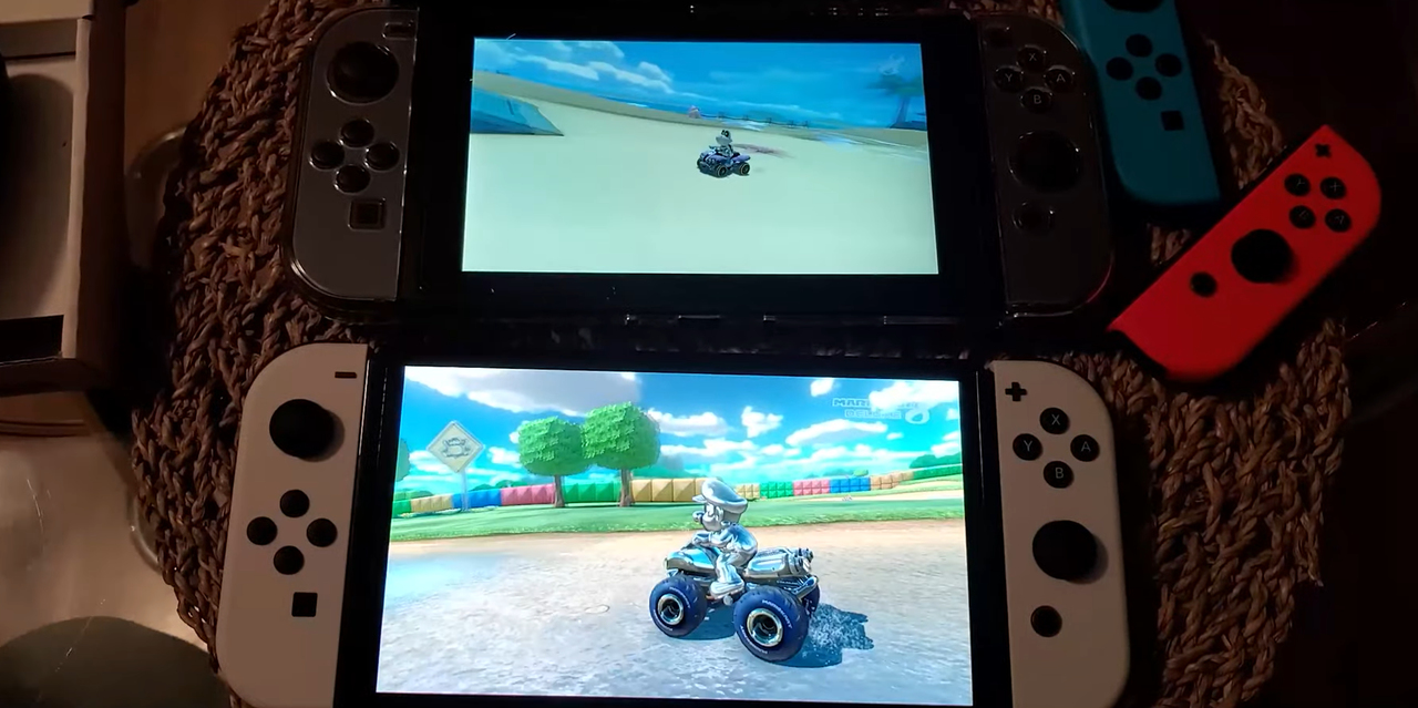 Comparação do Nintendo Switch OLED com a versão original do console