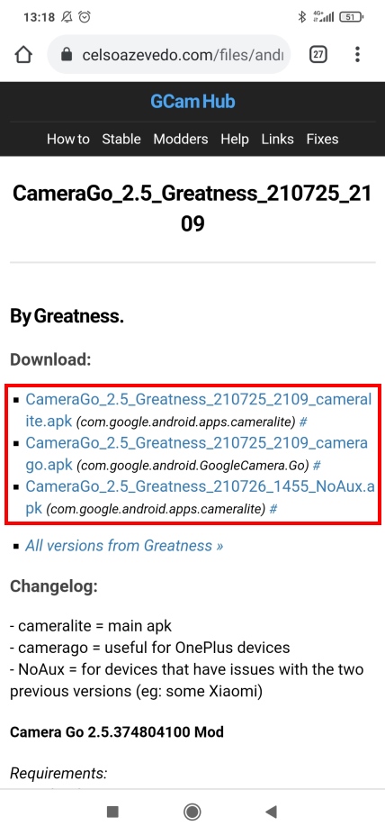 Como instalar o Google Camera Go no Android - Passo 1
