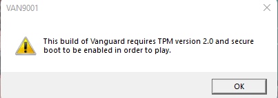 Erro no Valorant - Vanguard