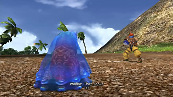 Batalha contra Water Flan em Final Fantasy X