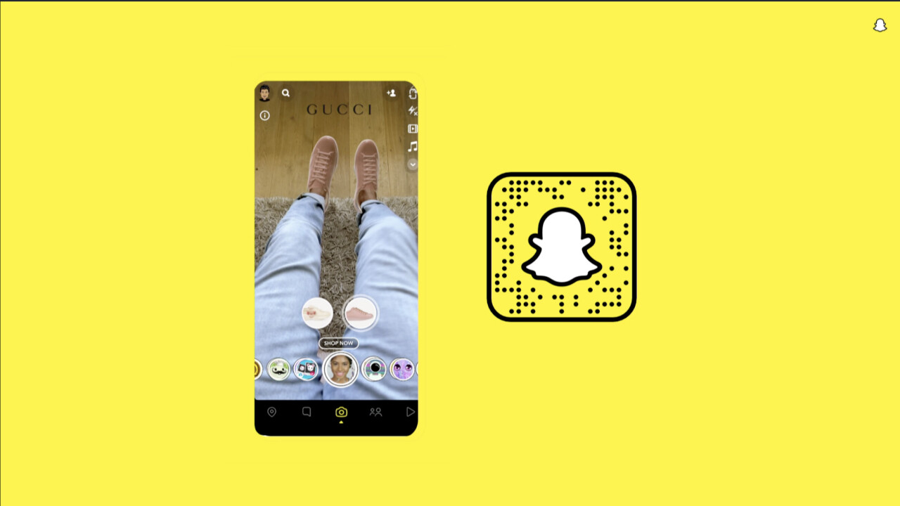 Imagem mostra interface do Snapchat, plataforma social da Snap