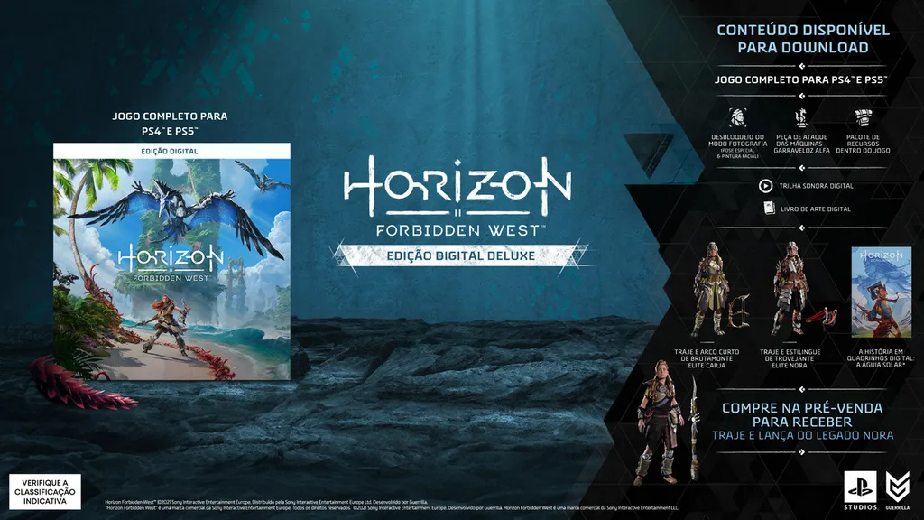 Sony volta atrás e Horizon Forbidden West terá upgrade gratuito para PS5