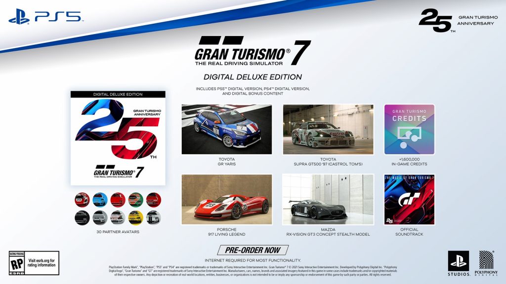 Versão digital do Gran Turismo 7 Edição Aniversário