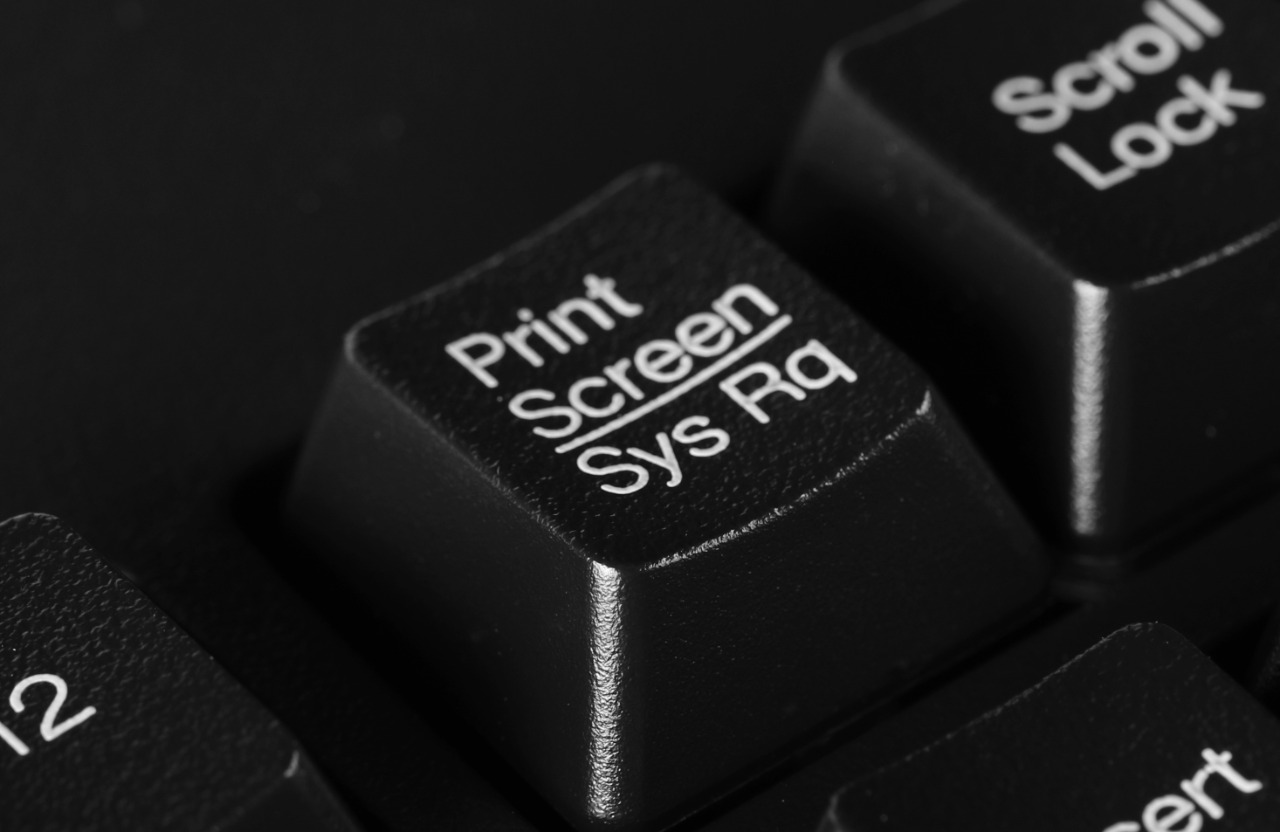 Botão print screen de um teclado