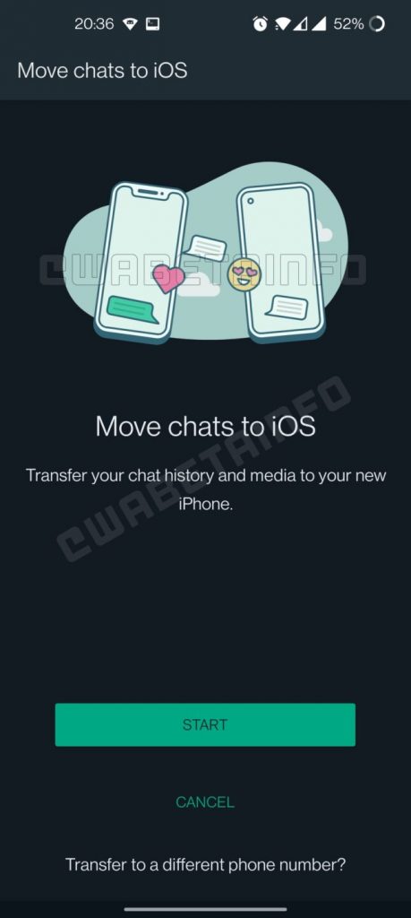 WhatsApp - Migrar conversas para iOS