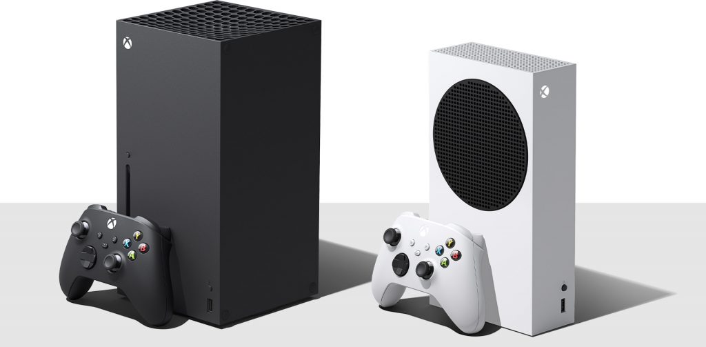 Ilustração dos consoles Series X/S da Microsoft