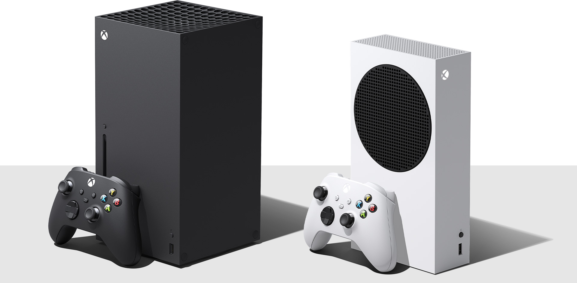 Ilustração dos consoles Xbox Series X/S da Microsoft