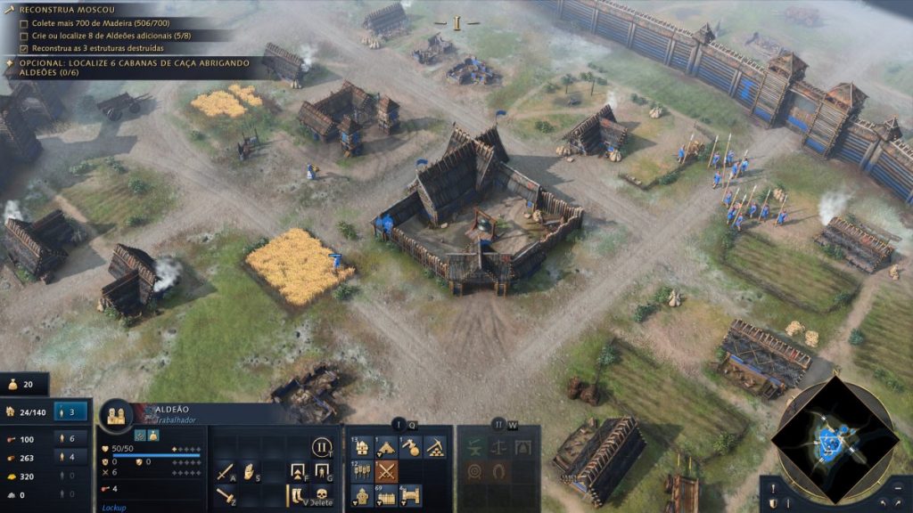 Age of Empires IV - exemplo de objetivos