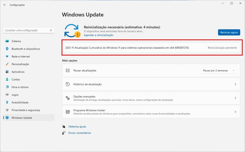 Como instalar a atualização do Windows 11 que corrige performance de processadores AMD - Passo 2
