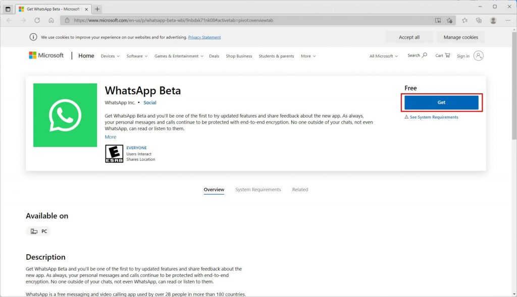 Como instalar o WhatsApp Desktop Beta - Passo 1