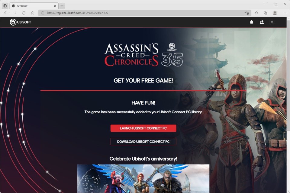 Como obter Assassin's Creed Chronicle de graça - Passo 3