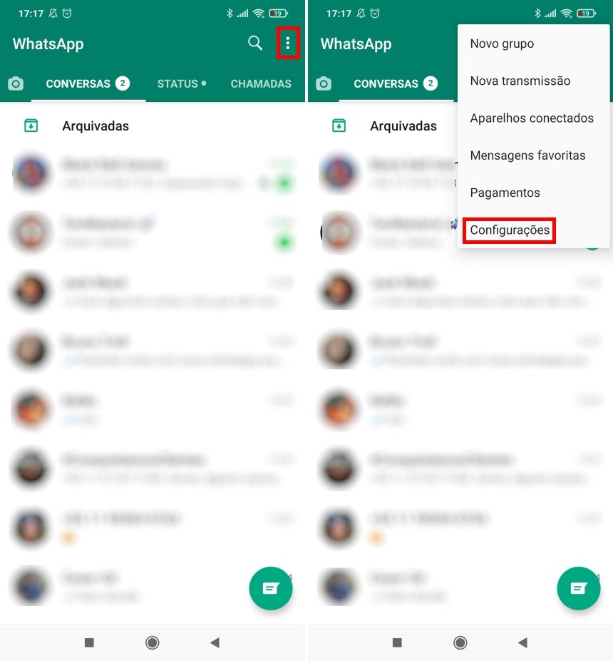 Como ocultar o status visto por último de contatos específicos no WhatsApp - Passo 1
