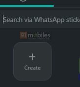 WhatsApp - botão para criar figurinha