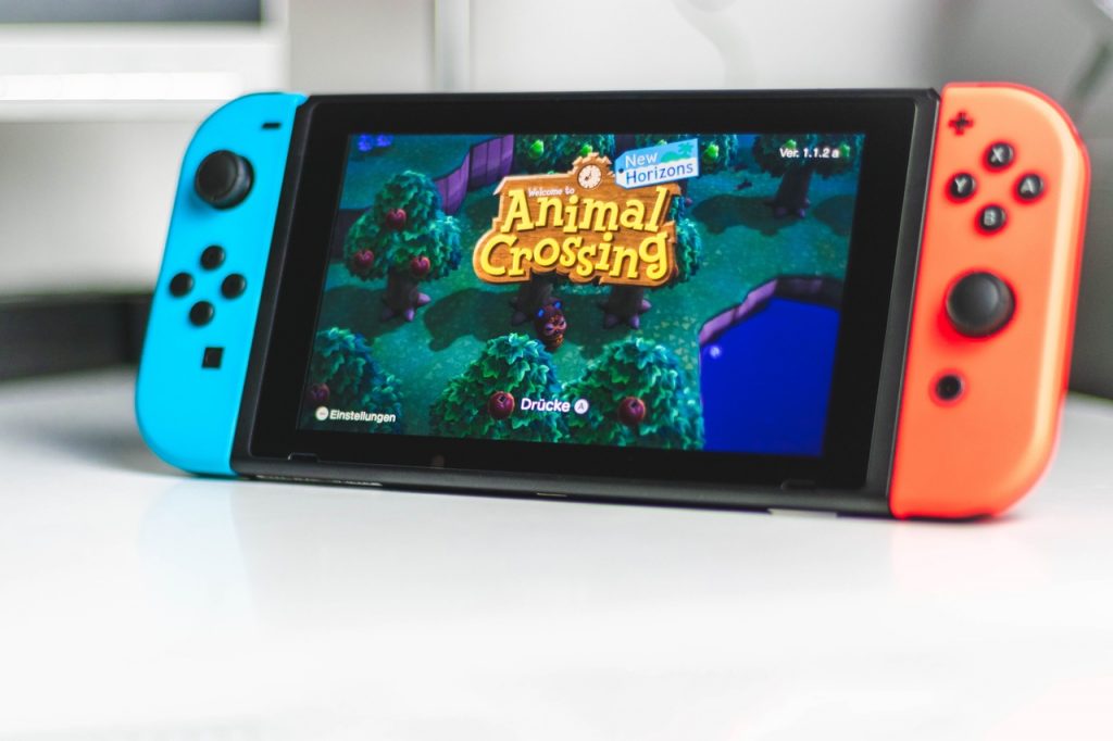 Animal Crossing aberto em Nintendo Switch