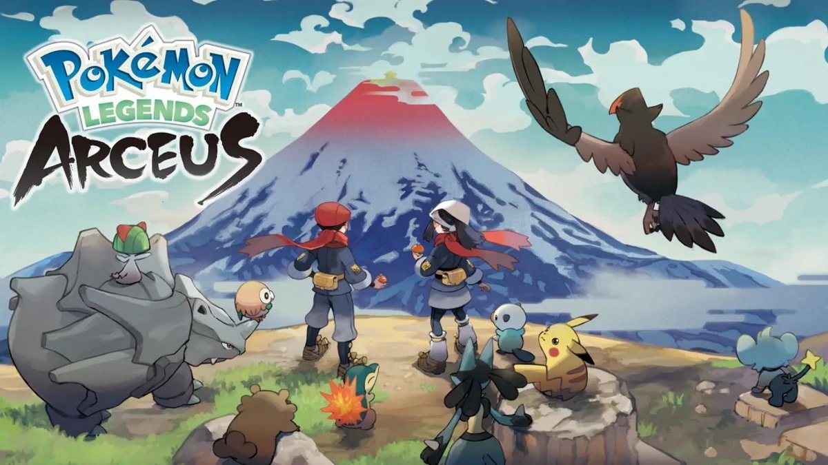 Pokémon Legends Arceus - um dos jogos de destaque a ser lançado em janeiro