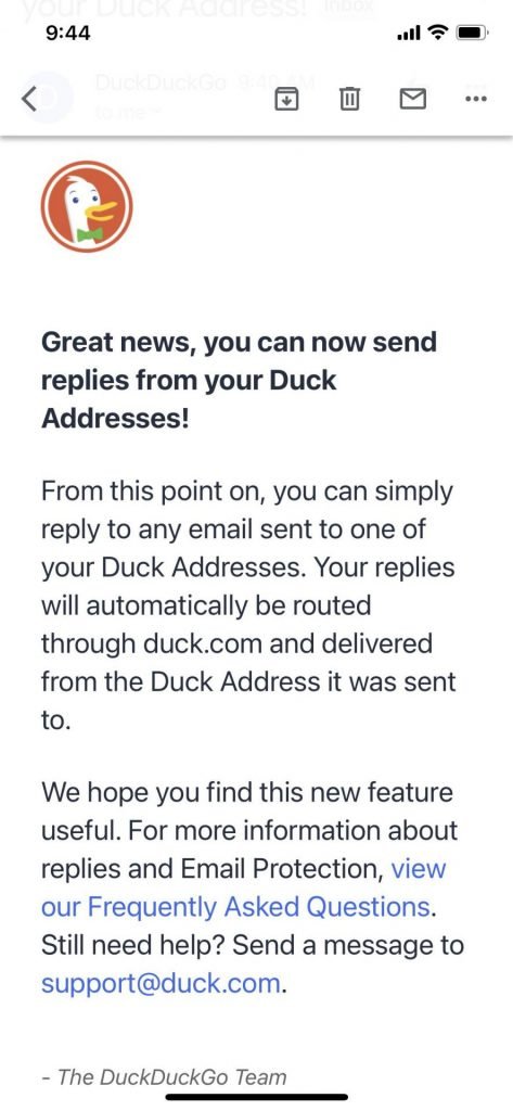 DuckDuckGo libera suporte para enviar respostas pelo e-mail '.duck'