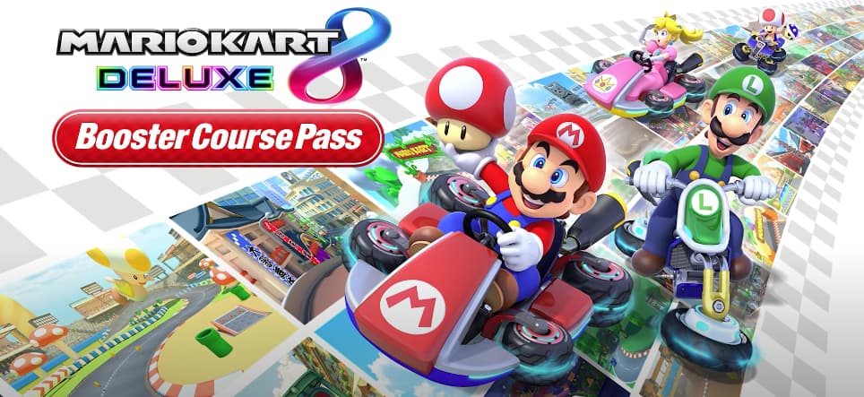 Capa de lançamento da DLC para o game Mario Kart 8 Deluxe Booster Course Pass, para Nintendo Switch,