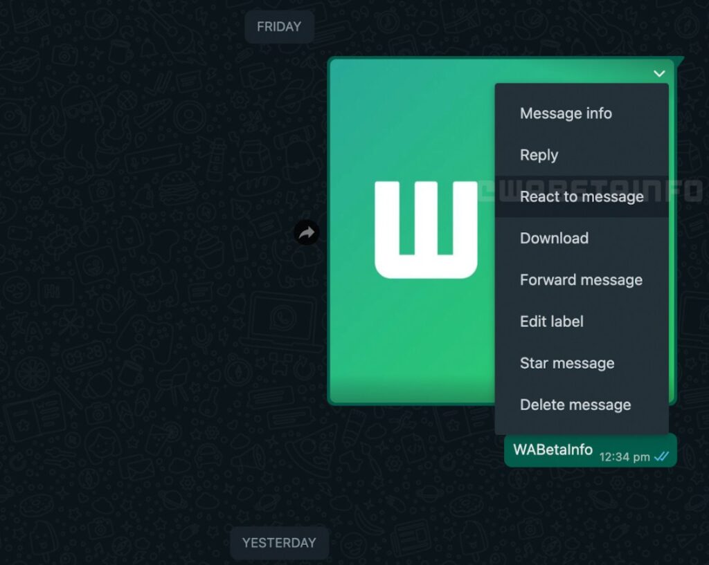 Reação a mensagens - WhatsApp Desktop (2)