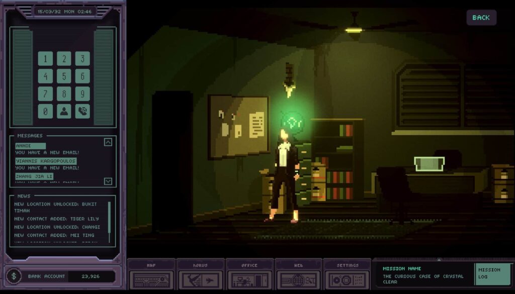 Captura do game Chinatown Detective Agency, da General Interactive Co.