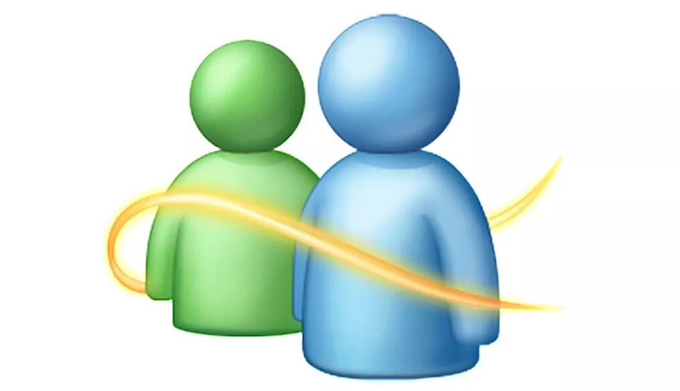 Ilustração de redes sociais antigas, como o MSN