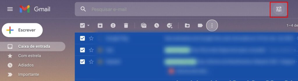 Como excluir um ou mais e-mails no Gmail
