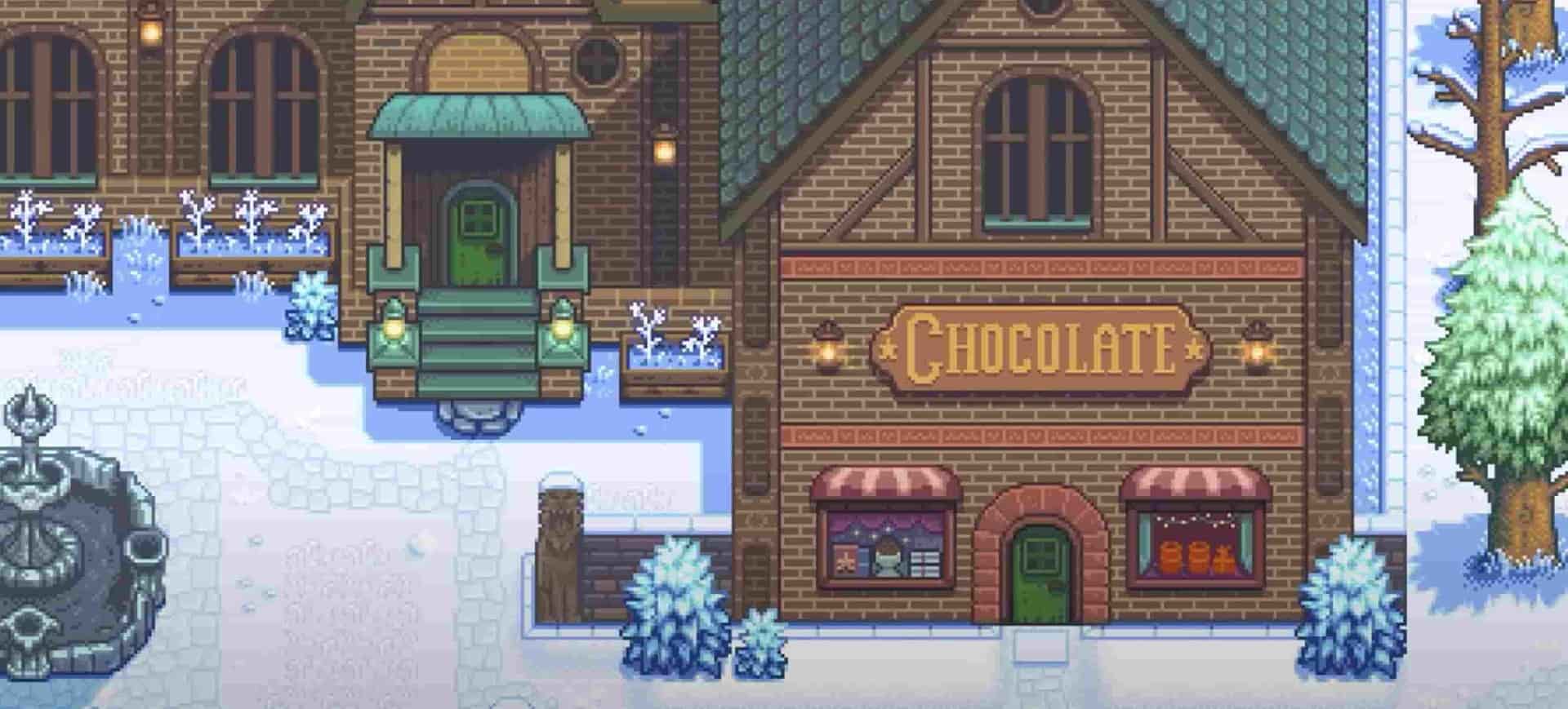 Cena de Haunted Chocolatier, game indie dos mesmos criadores de Stardew Valley