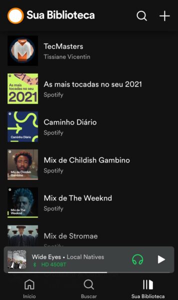 Captura de tela do Spotify para mostrar como tornar a playlist privada ou oculta