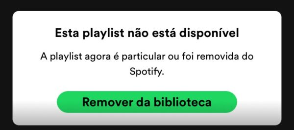 Captura de tela do Spotify para mostrar como tornar a playlist privada ou oculta