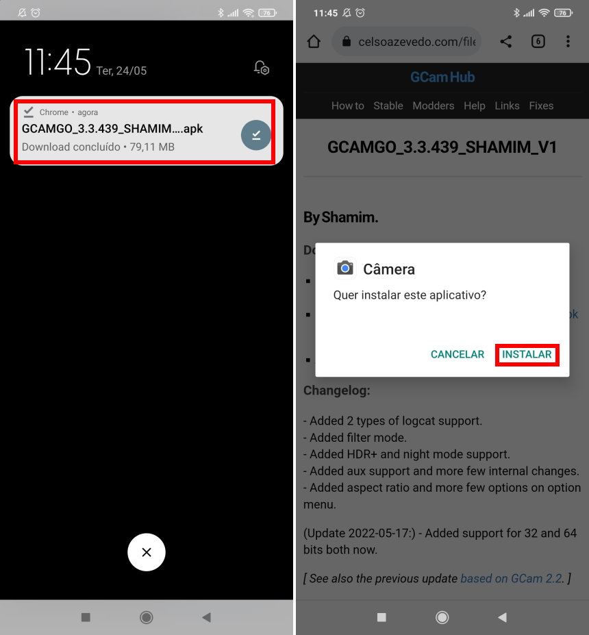 Como instalar o Google Camera Go no Android - Passo 2